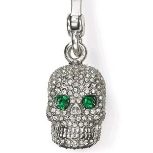 😍 RARE 💀JUICY COUTURE SKULL CHARM PAVE SWAROVSKI NWT